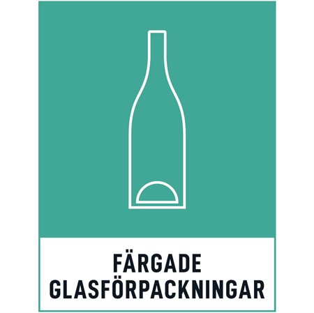 Återvinningsskylt för väggmontage, 148x210mm